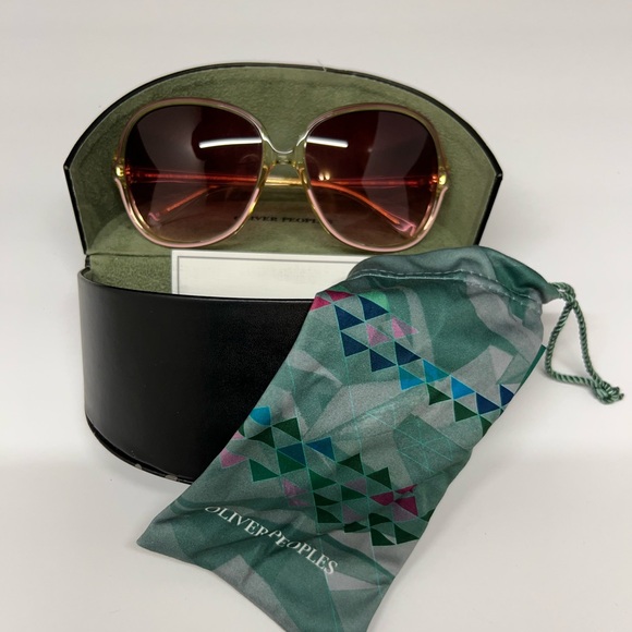 New Oliver Peoples Rose Gradient/Clear frame Sunglasses - Picture 8 of 9